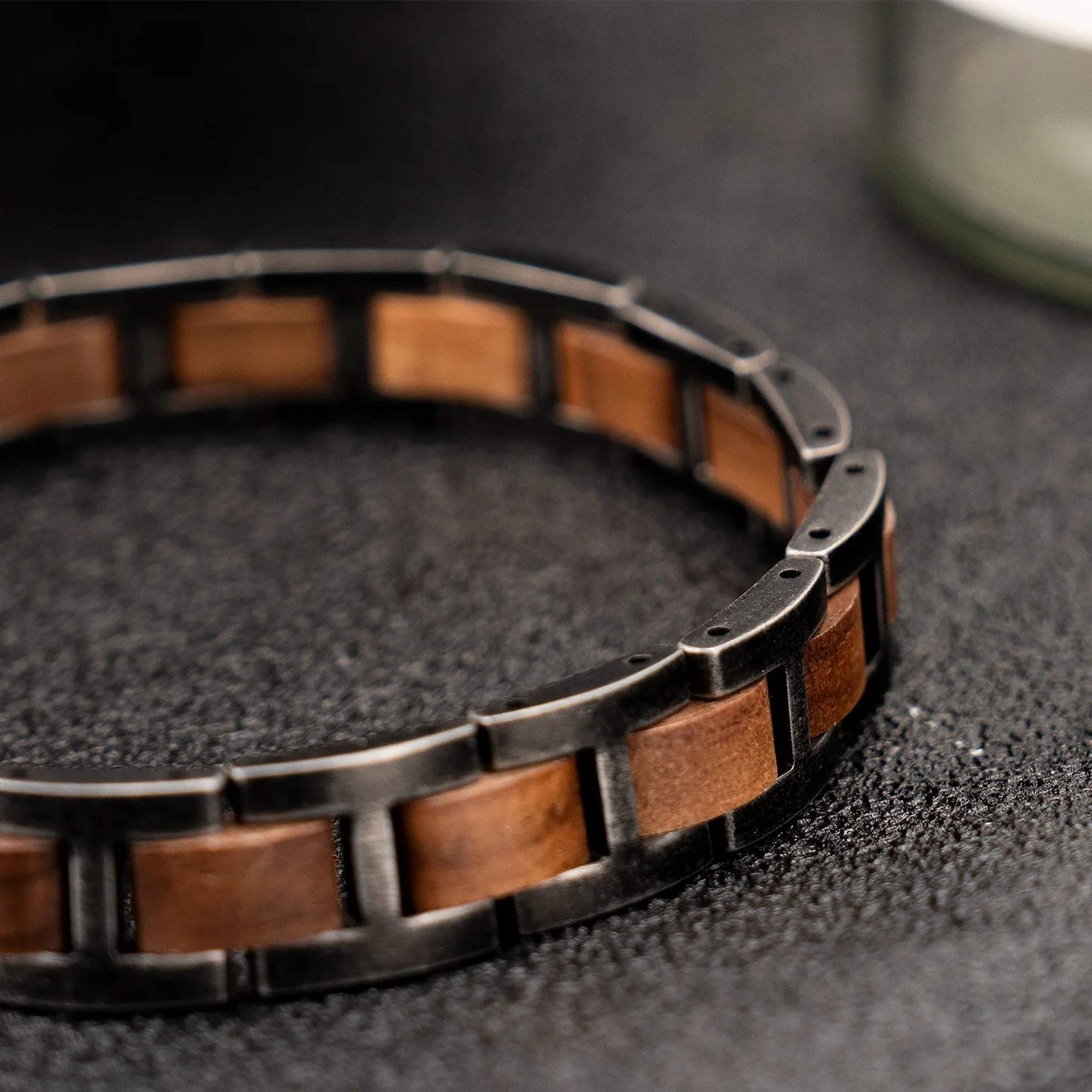 Aldoro Men’s Wooden Bracelet – Walnut & Stainless Steel - Luxury Wooden Watch handcrafted by Aldoro Watches Dubai