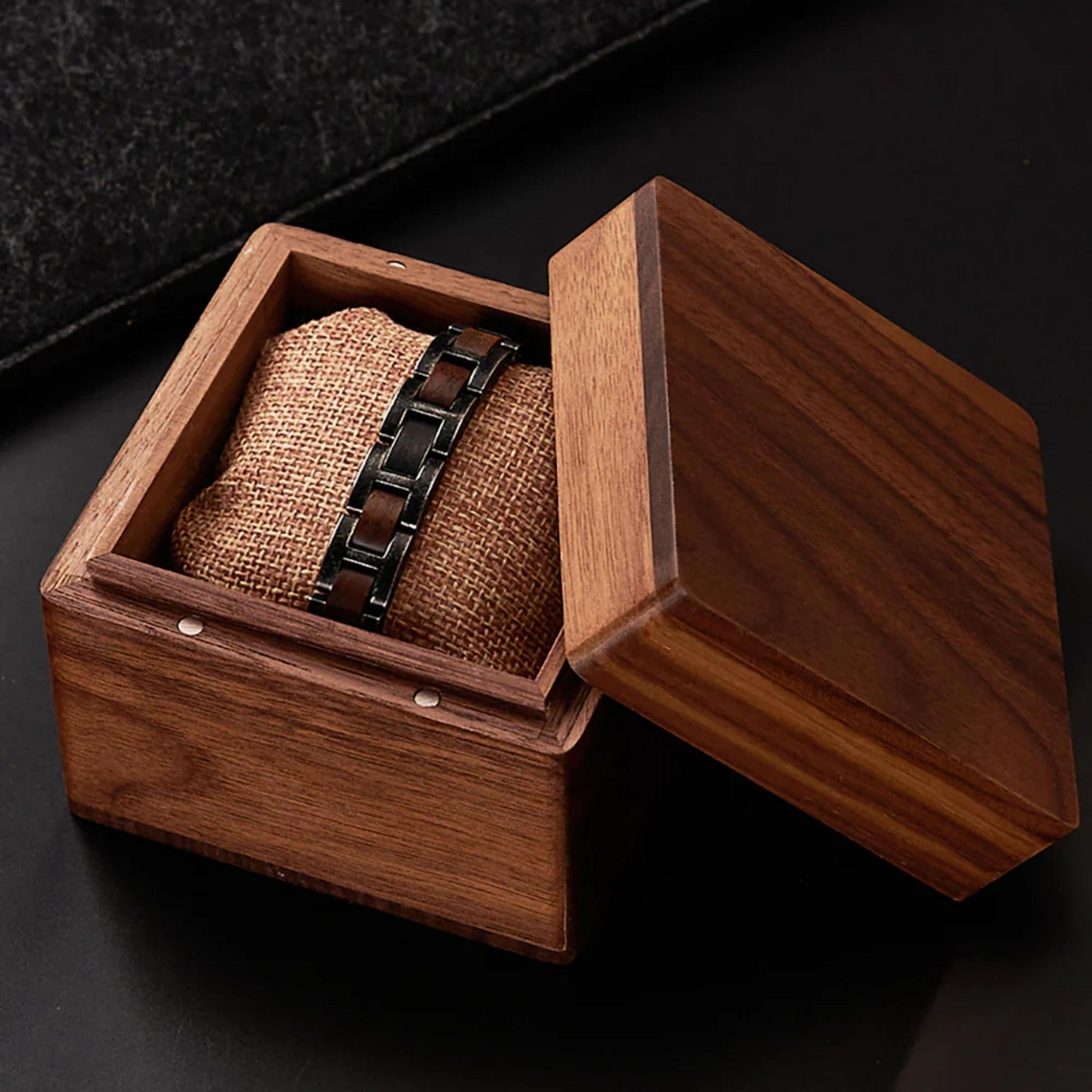 Aldoro Men’s Wooden Bracelet – Walnut & Stainless Steel - Luxury Wooden Watch handcrafted by Aldoro Watches Dubai